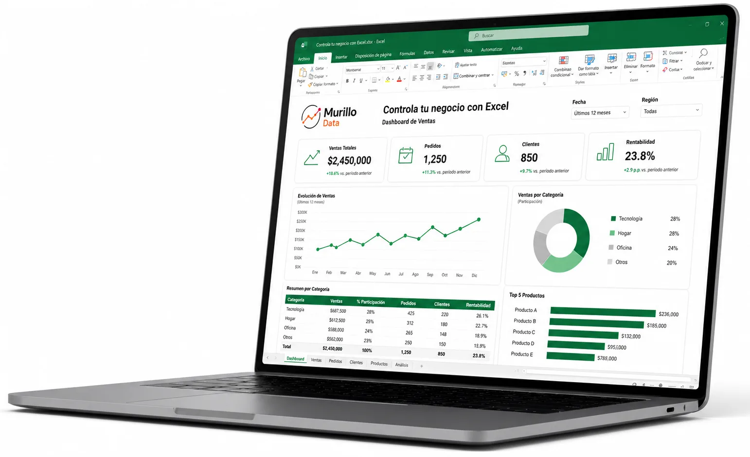 Controla tu negocio con Excel